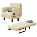 Divano Letto con Schienale Regolabile e Contenitore, Chaise Lounge Futon per Soggiorno
