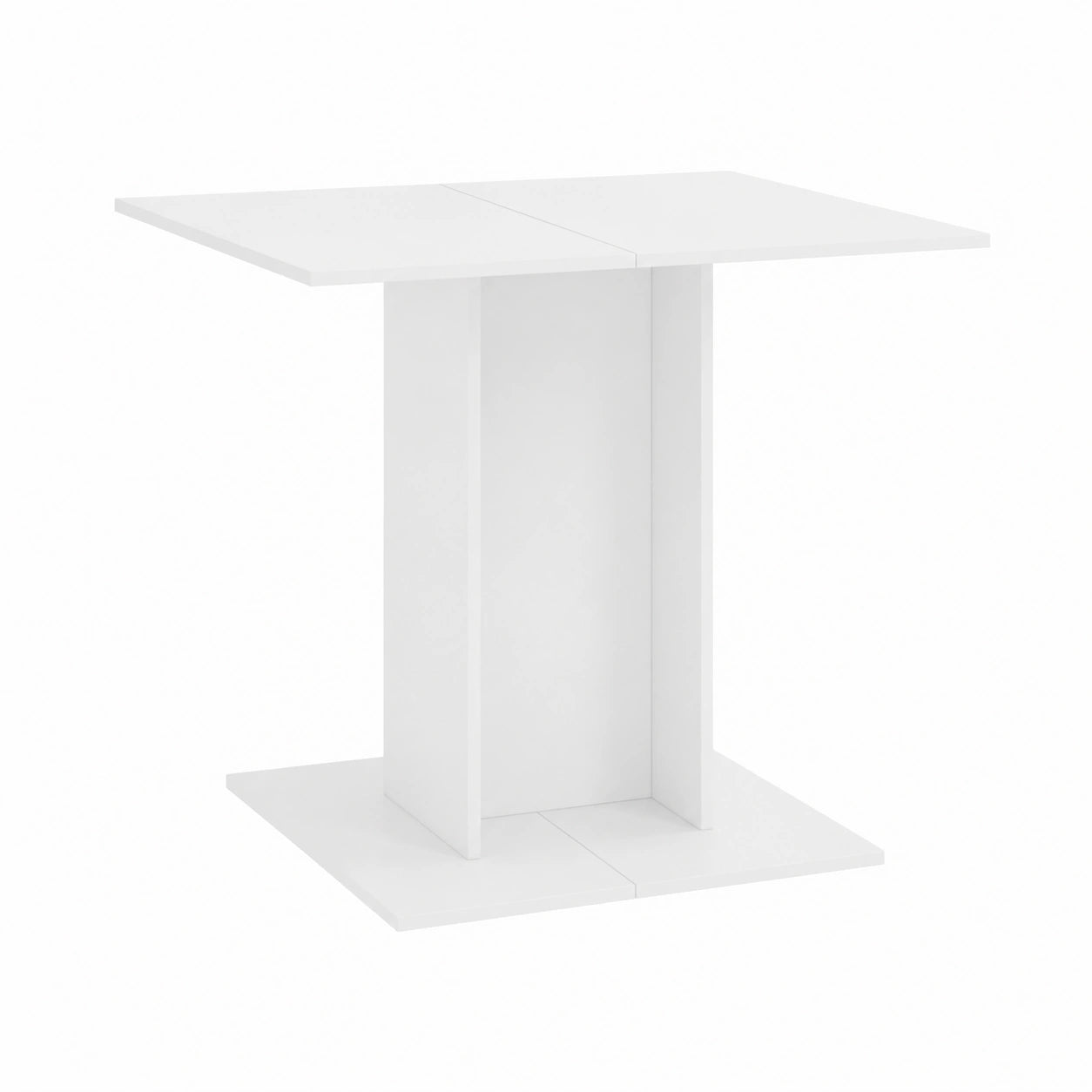 Tavolo da Pranzo Moderno in Truciolato Bianco 80x80x75 cm