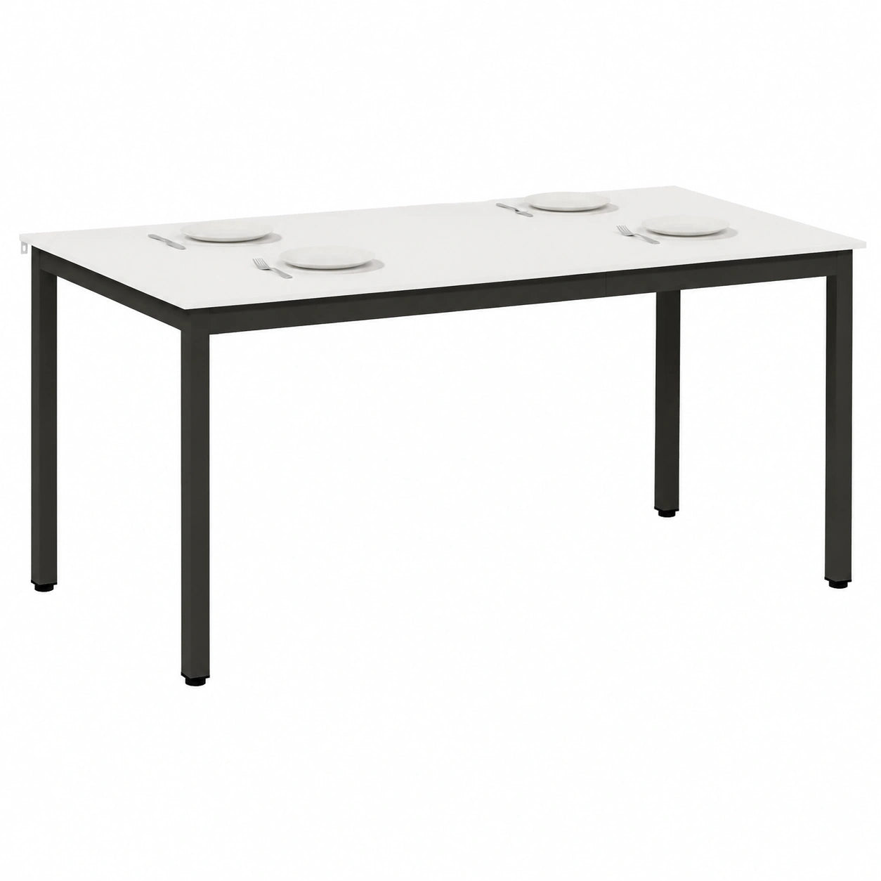 Tavolo da Pranzo in Pino Massello Bianco 180x90x75 cm, Design Moderno Minimalista