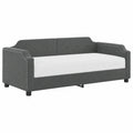 Divano Letto Trasformabile 90x200 cm Grigio Scuro con Cassetti e Struttura in Legno e Metallo