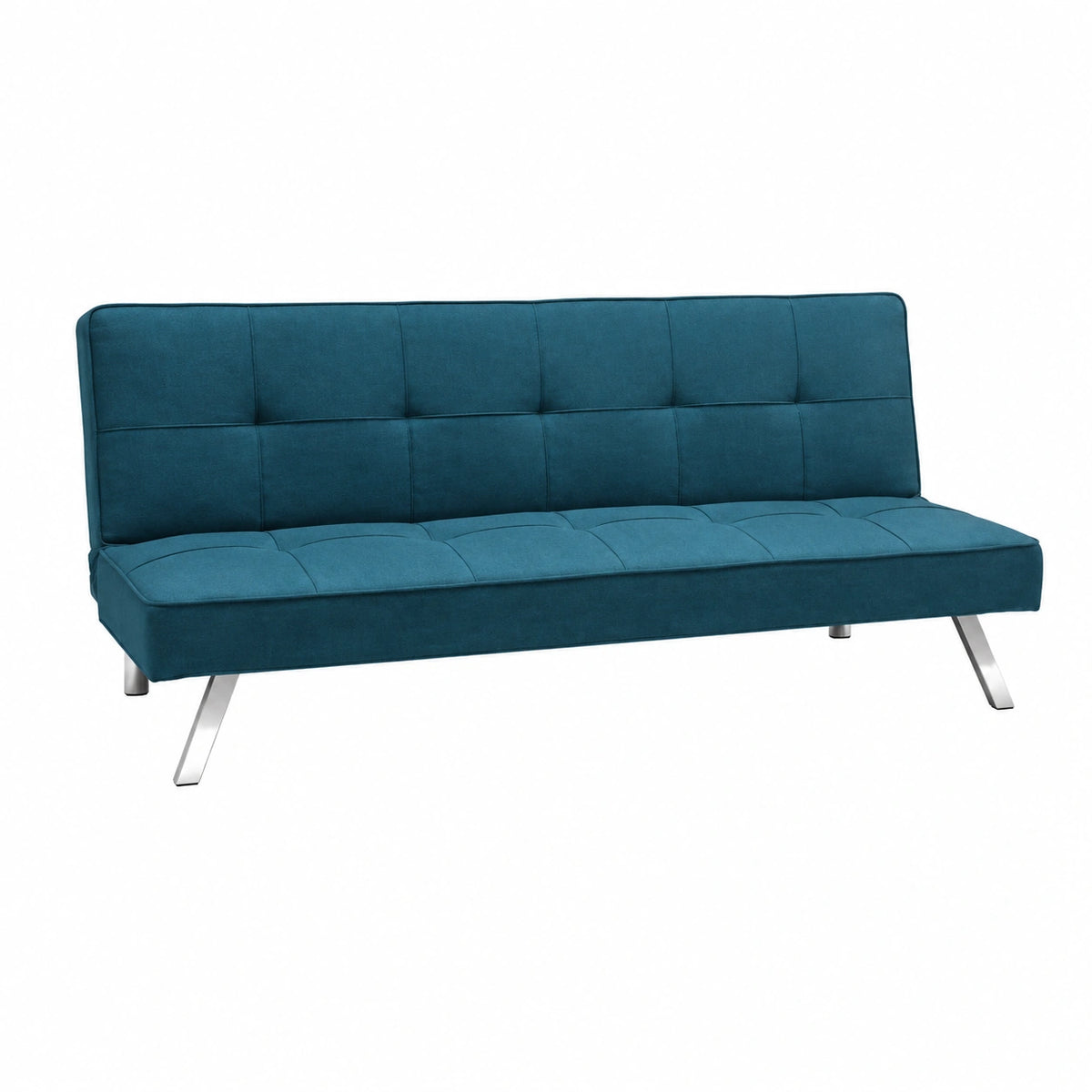Divano Letto Moderno 2 Posti in Tessuto Blu Gemma