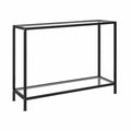 Tavolo Consolle in Vetro Temperato Trasparente 120x35x75 cm per Ingresso e Soggiorno
