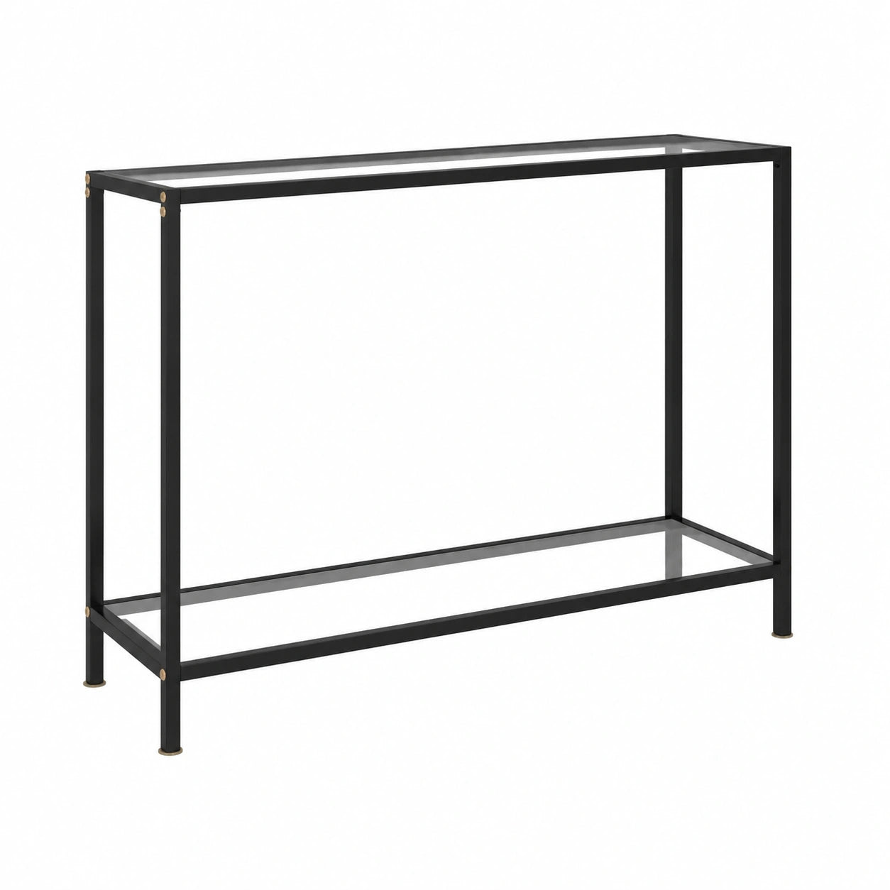 Tavolo Consolle in Vetro Temperato Trasparente 120x35x75 cm per Ingresso e Soggiorno