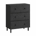 Credenza in legno di mango nero, 60x33x75 cm, ideale per soggiorno, corridoio e cucina, stile contemporaneo
