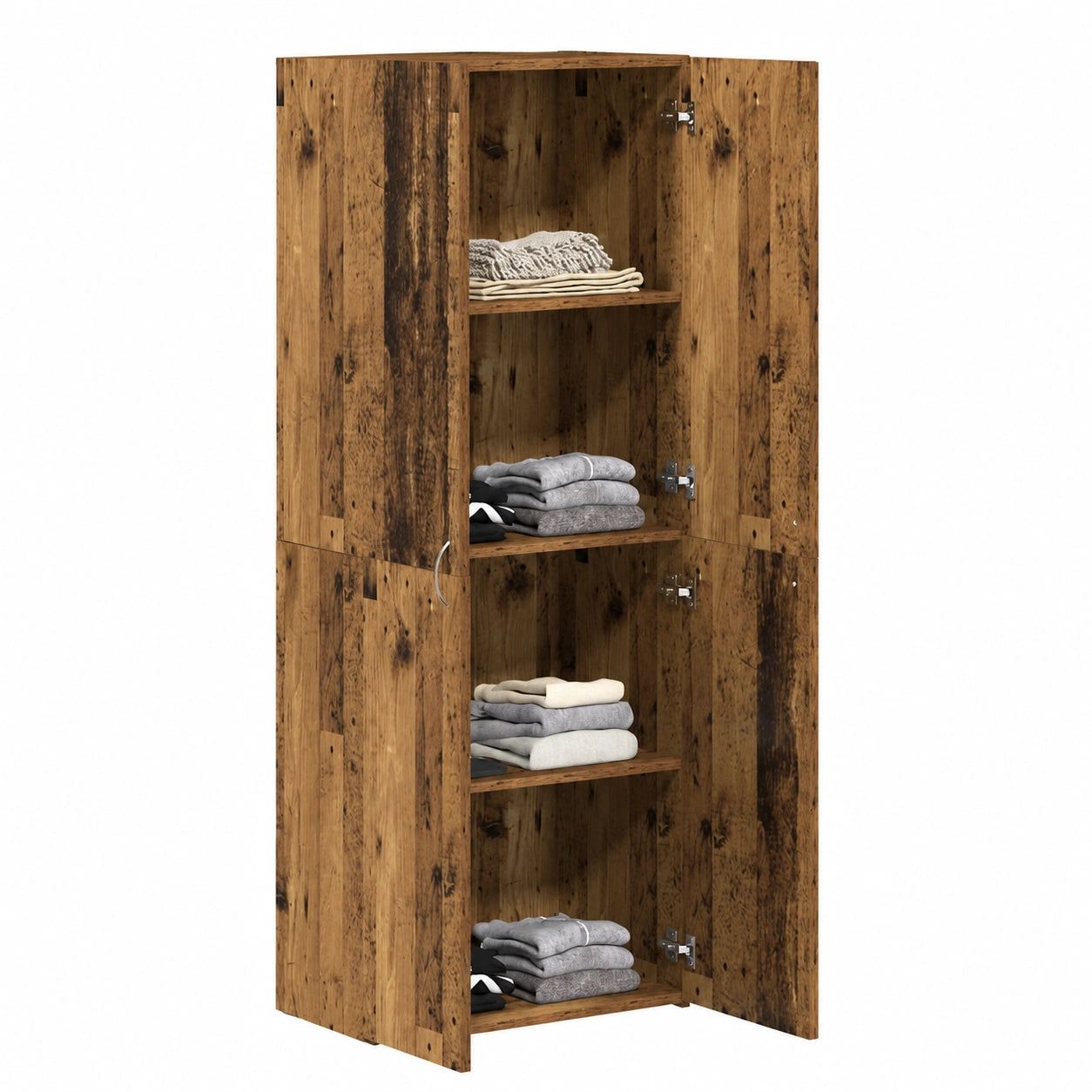 Armadio per Ufficio in Legno Vintage con Spazio di Stoccaggio, 60 x 32 x 152,5 cm