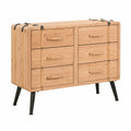 Cassettiera in Legno di Abete 91x35x73 cm con Design Elegante